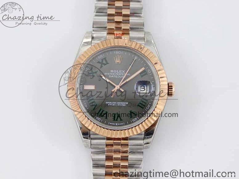 VR3235 904L Green on 126331 Edition Dial SS Bracelet RG Best 41 Steel TWF Jubilee 1:1 RG SS DateJust Roman Gray 0421